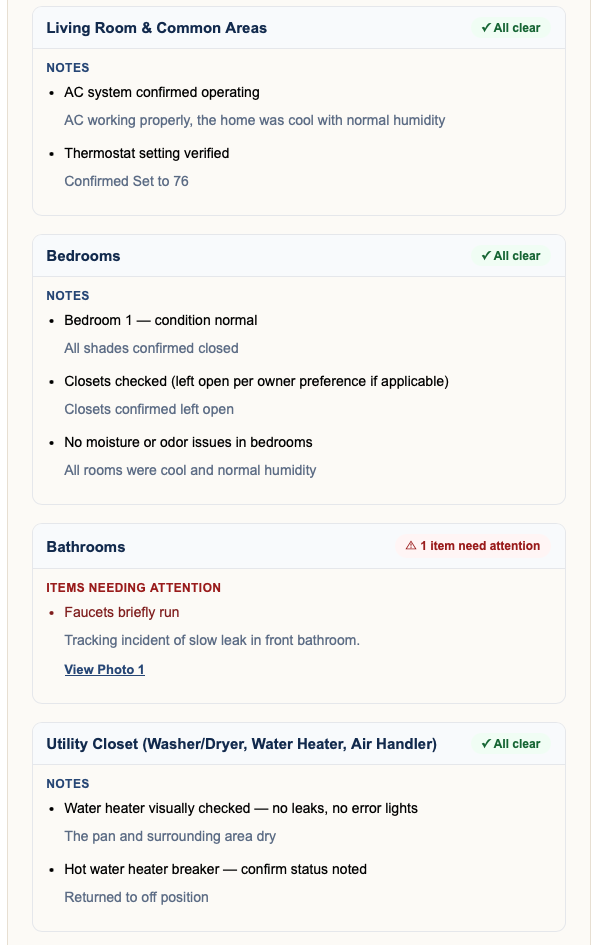 HomeAssure report detail